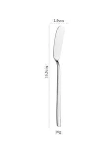 1 pieza Dispensador de mantequilla de acero inoxidable, cortador multiusos, cortador de queso, cuchillo para pan, mermelada y mantequilla, cuchillo para crema, apto para pan, mermelada, queso, pastel, mantequilla, helado, utensilios de cocina para el hogar - Multicolor - Ver 10