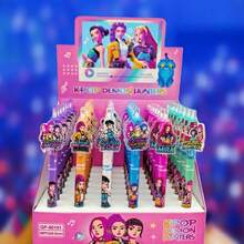 5件套魔女猎人魔法阵动漫周边：可伸缩圆珠笔 - 卡通风格时尚吊坠圆珠笔 | 黑色笔，适合学生考试，也可作为礼物送给同学、朋友或派对礼品（款式随机） - A - 查看 4