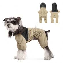 (Small Dog) Pet Clothes, Dog Four-Leg Jacket, Windproof Hooded Jacket, Outdoor Coat With Reflective Strips, Adjustable Drawstring - Multicolor - View 8