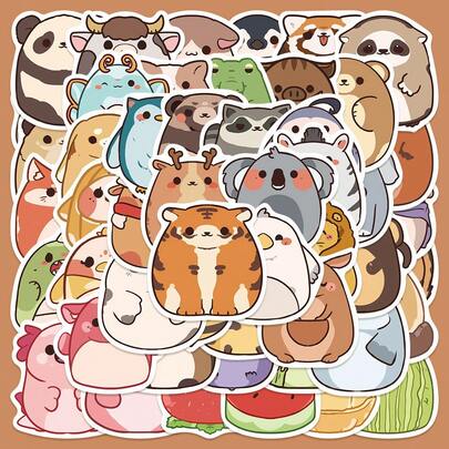 50 pegatinas originales de huevos de animales, impermeables, decorativas para cuadernos, portátiles, diarios y fundas de teléfonos