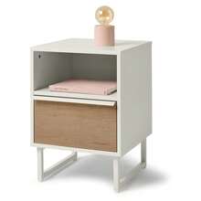 Nachttisch »LEEG<< mit 1 Schublade - Weiss - Übersicht 1