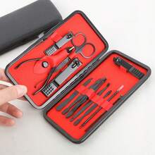 1 Set Manicure Set Professional Pedicure Kit Nail Clippers Kit - Nail Care Tools - Grooming Kit - Black - View 4