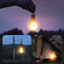 New Solar Powered Camping Light, Atmosphere Lamp, Multi-Function Portable Tungsten Filament Lamp, Outdoor Retro Camping Globe Bulb - 露營燈 - 查看 4