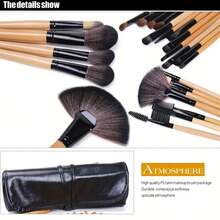 24 Professional Makeup Brushes Set With Storage Bag Soft Synthetic Bristle For Foundation Eyeshadow Blending Makeup Tools For Beginners Christmas Holiday Gift For Family Friends Beauty Makeup Essential | 24-Hour Shipping - 金色 - 查看 2
