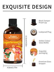 EMBRACEX. 100ml Gingerbread Fragrance Oil With Dropper, Suitable For Candle Making/Diffuser/Humidifier, Perfect For Daily Use And Christmas Gift - Gingerbread Man - View 7