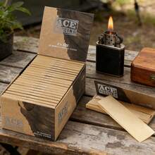 ACE-2000张/50本大容量卷烟纸 - 1 1/4英寸未漂白棕色卷烟纸 - 天然阿拉伯树胶卷烟纸 - 44*77毫米棕色卷烟纸 - 经典超薄卷烟纸，燃烧顺畅 - 吸烟者、聚会、母亲节、父亲节、情人节、圣诞节和节日礼物的理想之选 - 彩色 - 查看 5