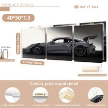 3pcs Car Poster Prints, Suitable For Children's Room, Home Office, Daycare, Dorm Gift (For Men), Fun Canvas Wall Art, Applicable For Home Bedroom Kitchen Living Room Bathroom, Hotel, Cafe, Office Decor - Multicolor - View 13