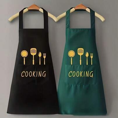 2pcs/1pc High-Quality Cooking Apron - With Tool Pockets, Adjustable Design, Suitable For Coffee Shops, Restaurants And Home Kitchens, A Fashionable Multifunctional Essential Item