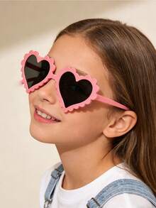 3副心形花瓣时尚眼镜，男女通用时尚眼镜 - 彩色 - 查看 4