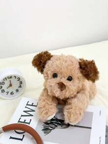 1个11.81英寸可爱卷毛绒小狗玩偶，柔软可爱，儿童节/生日礼物，可爱家居装饰 - 彩色 - 查看 1