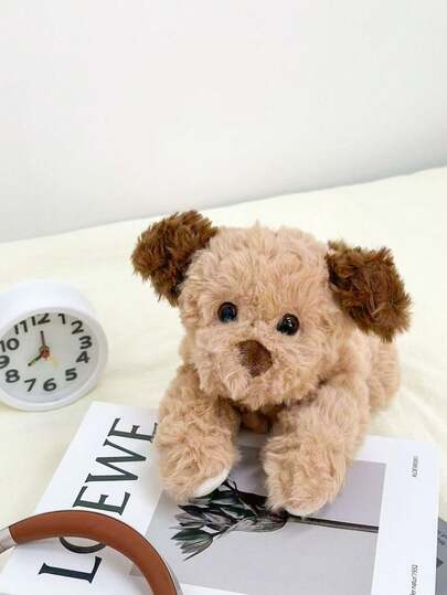 1 st 11,81 tum söt lockig plyschvalpdocka, mjuk och bedårande, barndags-/födelsedagspresent, söt heminredning