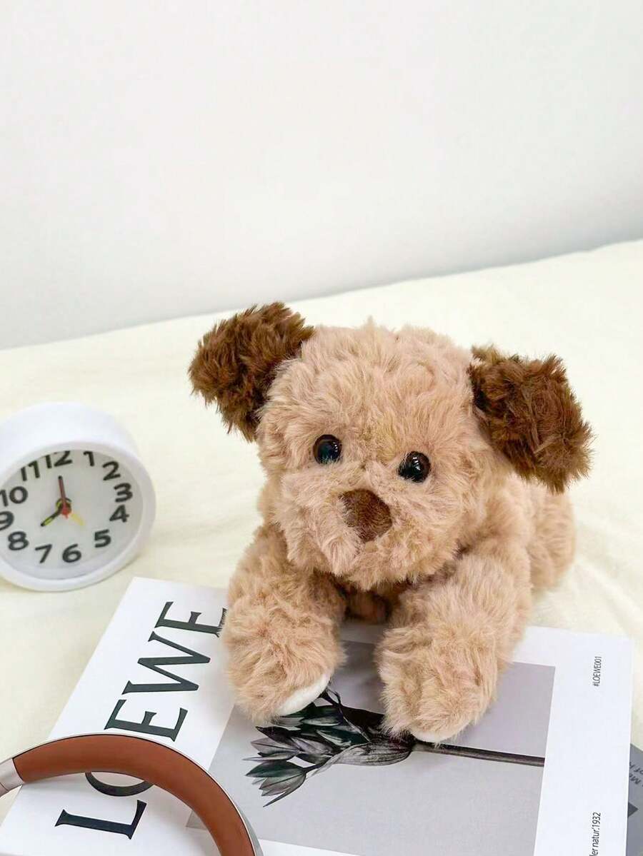 1个11.81英寸可爱卷毛绒小狗玩偶，柔软可爱，儿童节/生日礼物，可爱家居装饰 - 彩色 - 查看 1