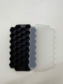 37孔硅胶冰格，带盖，蜂窝网格模具，适用于自制冰块，可重复使用 - 彩色 - 查看 9