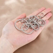 20個金屬扁平鑰匙圈開口環，DIY鑰匙圈、鑰匙鏈、串珠飾品製作材料、鑰匙圈配件 - 鑰匙圈 - 查看 5