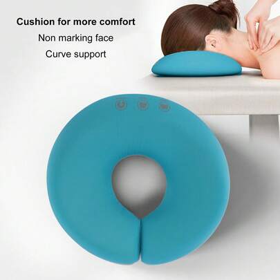 Soft Rebound Facial Massage Pillow - Post-Surgery Face-Down Cushion For Comfortable Sleeping - Blue