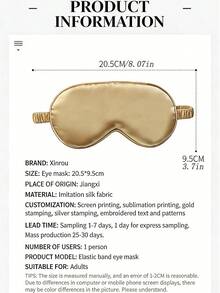 1pc Personalized Satin Sleep Mask | Unique Gift For Bride, Bridesmaid, Bachelor Party, Includes Noise Blocking Earplugs - Eye Mask for Sleep and Light Blocking - View 3