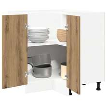 vidaXL Küchenschrank Lyon Artisan-Eiche 75,5x75,5x81,5 Cm Holzwerkstoff - Gelb - Übersicht 3