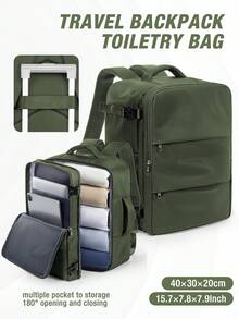 Large Capacity Nylon Waterproof Hiking Backpack Approved For Air Travel, Big Volume Travel Backpack, Unisex Casual Backpack, High School Student Backpack, Multi-Function Laptop Bag, Camping - Multicolor - View 11