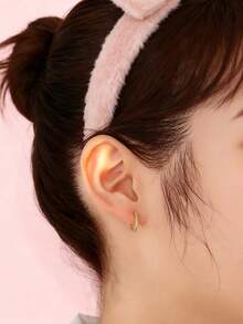 Artepollo 一对925纯银防过敏耳环，镶嵌闪亮立方氧化锆，镂空心形设计，礼盒包装，是节日、生日、圣诞节、新年礼物的理想之选。 - 均碼 - 查看 5