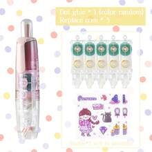 WQN 1个大容量双面点胶笔，5个替换胶芯，2张可爱卡通贴纸，高档学习工具套装——返校必备 - 套裝 - 查看 9