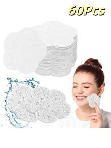 Compressed Cellulose Heart Shape Facial Sponges Natural Cosmetic Spa Sponges Reusable For Facial Cleansing Exfoliating - Watermelon Pink - View 24