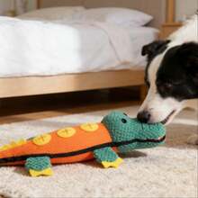 1pc Crocodile Shaped Dog Doll, Plush Doll Suitable For Small Cats And Dogs, Self-Entertainment And Interactive Play - Multicolor - View 7