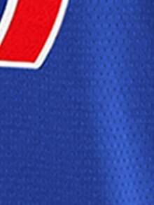 Men's Embroidered Basketball Jersey, #24 Blue Casual Sleeveless V-Neck T-Shirt, Party & Sports Wear - Blue - View 3
