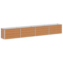 vidaXL Hochbeet Hellbraun 320 x 40 x 45 cm, verzinkter Stahl - A - Übersicht 2