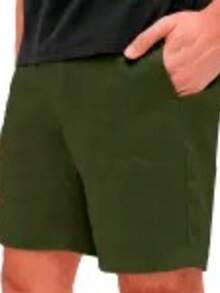 Mauricinho Summer Shorts, Regular Fit, Drawstring, Pocket, Linen - Dark Green - View 2