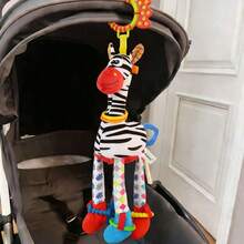 1pc Giraffe Plush Rattle Toy With Teething Ring & Bell, Soft Grip For Baby/Toddler 3+ Months, Gift - Multicolor - View 10