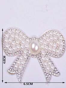 Bow Pearl White Stickers, Cute Pearl Bow Self-Adhesive Stickers, Fashion Decorative Stickers - Suitable Clothing, Shoes, Hats And Bags, Various Crafts Decoration, Decoration GJKA - 多色的 - 查看 5