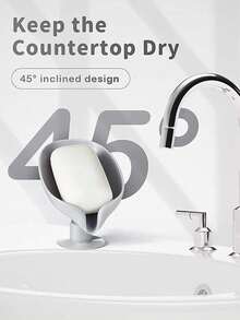 Leaf Shaped Soap Box Drain Soap Holder Bathroom Accessories Suction Cup Soap Dish Soap Dish Bathroom Soap BoxLeaf-Shaped Soap Dish Drain Rack - Multicolor - View 7