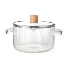 Heat-Resistant Borosilicate Glass Cookware Set (With Lids) - Suitable For Stove, Oven And Ceramic Cooktop, Great For Cooking Soup, Boiling Milk And Rice - Multicolor - View 13