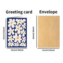 12张中世纪现代风格花卉贺卡，附带信封，适用于生日、节日、婚礼等各种场合，是送给朋友、老师和同事的完美之选。 - 彩色 - 查看 2