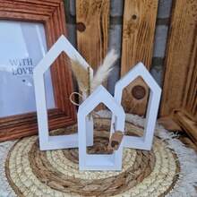 SILIKE LUFEI 1pc DIY Clay Mold Large Medium Small House Plaster Ornament Resin Candle Mold Hollow House Base Silicone Mold, Suitable For DIY Handmade Crafts, Home Decor Ornament Making - Hollow House Mold - View 5