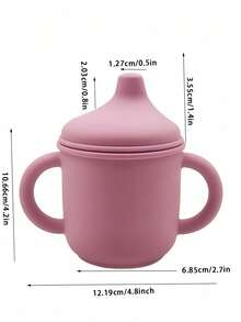 1Pc Personalized Valentine's Day Silicone Cup – Custom Name Dual-Ear Design Mug, Cute Couple Style, Romantic Valentine's Gift, Sweet Love Drinkware Keepsake - Multicolor - View 6