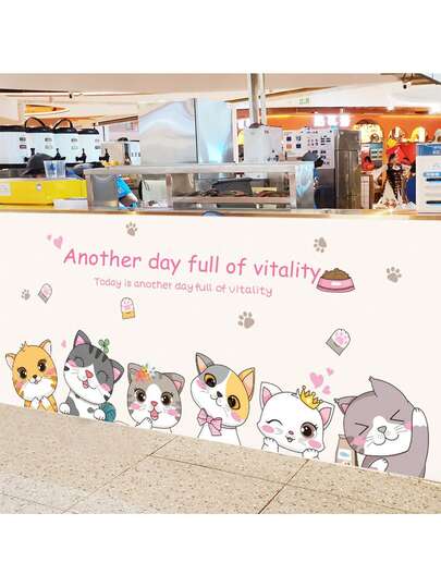 Stickers muraux à la mode pour animaleries, cafés, restaurants et salles à manger