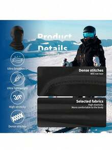 1pc/2pcs/3pcs Head Cover With Mask, Unisex Ski Face Mask, Windproof Scarf, Suitable For Motorcycle, Skiing, Cycling - Multicolor - View 5