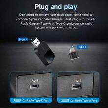 W&O Upgraded Wireless CarPlay Adapter, Compatible With IPhone CarPlay And Android Auto, Converts Wired To Wireless, Fast And Stable Connection, Compatible With IOS 10+/Android 11+, Dual Phone Connection, One-Key Switching, Quick Setup, Built-In Wi-Fi, USB/Type-C Port, Supports Music Streaming, Phone Calls, Navigation - No Battery, Smart Car Accessory, Essential For Driving - Black - View 6