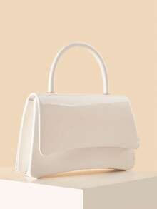 Noctella Shiny Elegant Mirror Handbag, Charming And Low-Key Luxurious, Sophisticated Ladies' Evening Bag, Fashionable Shoulder Chain Bag, Perfect Match For Dresses, Gowns, Formal Wear, Suitable For Formal Dinners, Gatherings, Graduations, Parties, Balls - White - View 4