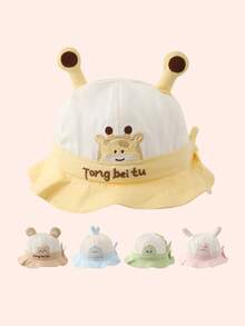 1顶婴儿遮阳帽，可调节窄檐渔夫帽，适合婴幼儿，春秋季 - 彩色 - 查看 3