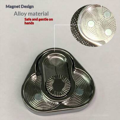 New Triangular Rotating Push Coin Alloy Snap Coin Pressure Password Decompression Toy, Sensory Toy, Anxiety Toy Suitable For Leisure Gatherings, Home, Office Desk Decor, Perfect Gift For Valentine's Day, Birthday, Anniversary, Mother's Day, Teacher's Day, New Year