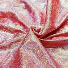 1pc Laser Holographic Metallic Shiny Fabric, Soft Drape Easy Cut Design For DIY - Multicolor - View 54