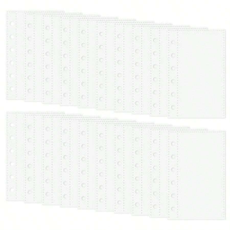 Product Seal Book Plastan A7 Size Sticker Book Sticker Book Backing Replacement Paper Transparent A7 A6 M5 Double-Sided Pockets 5 Holes 6 Holes Girls Boys Sticker Storage Push - 透明 - チェックする 1