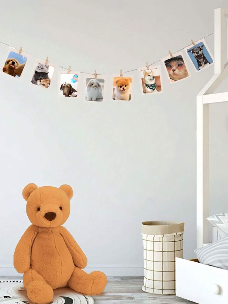 Khung ảnh giấy treo tường, thích hợp để trưng bày ảnh, bưu thiếp và thư viết tay. Giá trưng bày tự làm kèm kẹp và dây gai, khung giấy Kraft cho nhà cửa, văn phòng, đám cưới, kỷ niệm, sinh nhật, tiệc tùng, trang trí nhà cửa. - Một cỡ - Xem 7