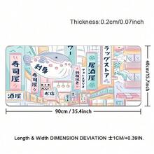 1 件装大型游戏键盘垫，笔记本电脑键盘垫，桌面垫 - 动漫日系街头图案鼠标垫 - 防滑橡胶底座，热门桌面垫。多种尺寸可选：15.7*35.4 英寸（40*90 厘米）。- 易于清洁和水洗，是家庭、办公室、工作场所、游戏室和宿舍的理想之选；非常适合作为返校用品、送给男女朋友的节日礼物、桌面配件、办公用品、桌面垫和鼠标垫。办公桌配件，桌面装饰 - A - 查看 15