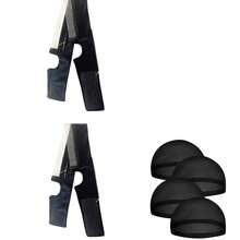 假发固定带，带防滑头带、可调节蕾丝假发带、硅胶条和发网，适合女性使用 - 彩色 - 查看 8