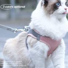 Adjustable Thick Vest-Style Dog/Cat Leash Set, Reflective Oxford Cloth Pet Chest Harness With Dual-Control Handle, Comfortable Non-Choke Design, Suitable For Outdoor Activities. Provides Multiple Sizes Applicable To Small, Medium And Large Pets, Cats And Small Dogs. If Unsure Which Size To Choose, Recommend Selecting A Larger Size As It Can Be Adjusted And Tightened. - Multicolor - View 2