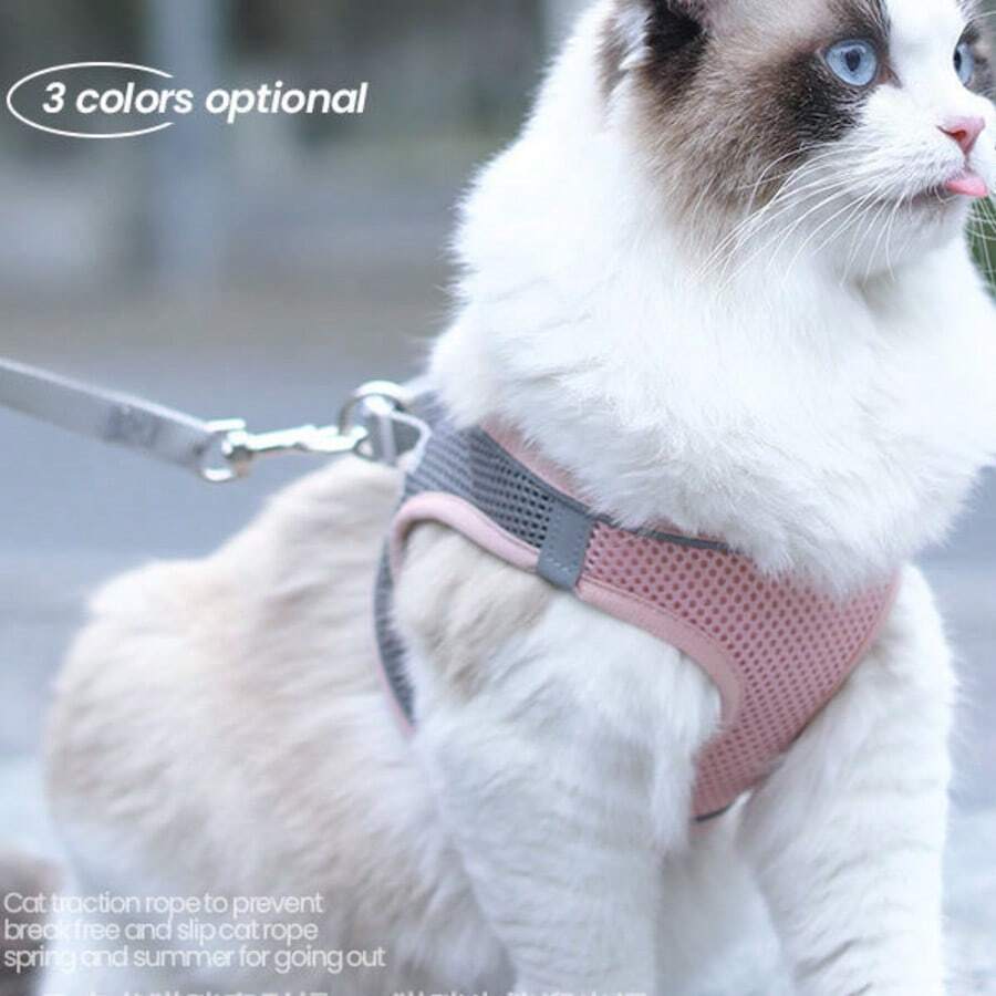 Adjustable Thick Vest-Style Dog/Cat Leash Set, Reflective Oxford Cloth Pet Chest Harness With Dual-Control Handle, Comfortable Non-Choke Design, Suitable For Outdoor Activities. Provides Multiple Sizes Applicable To Small, Medium And Large Pets, Cats And Small Dogs. If Unsure Which Size To Choose, Recommend Selecting A Larger Size As It Can Be Adjusted And Tightened.