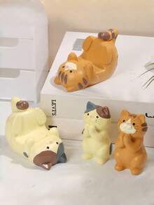 1个猫形眼镜架，桌面装饰，适用于家庭、办公室、书房、宿舍，生日、圣诞节、情人节礼物，送朋友的礼物 - 彩色 - 查看 9